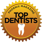 phoenix magazine top dentist award badge